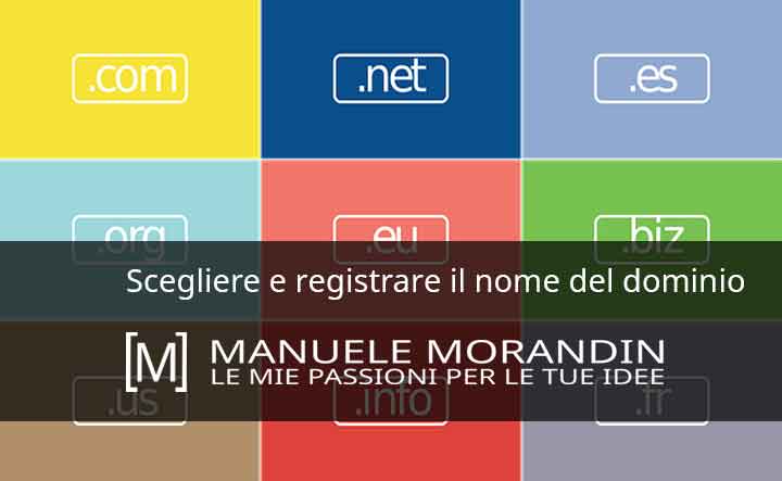 Scegliere e registrare il nome del dominio