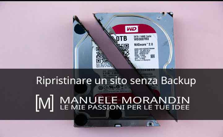 ripristinare un sito senza backup